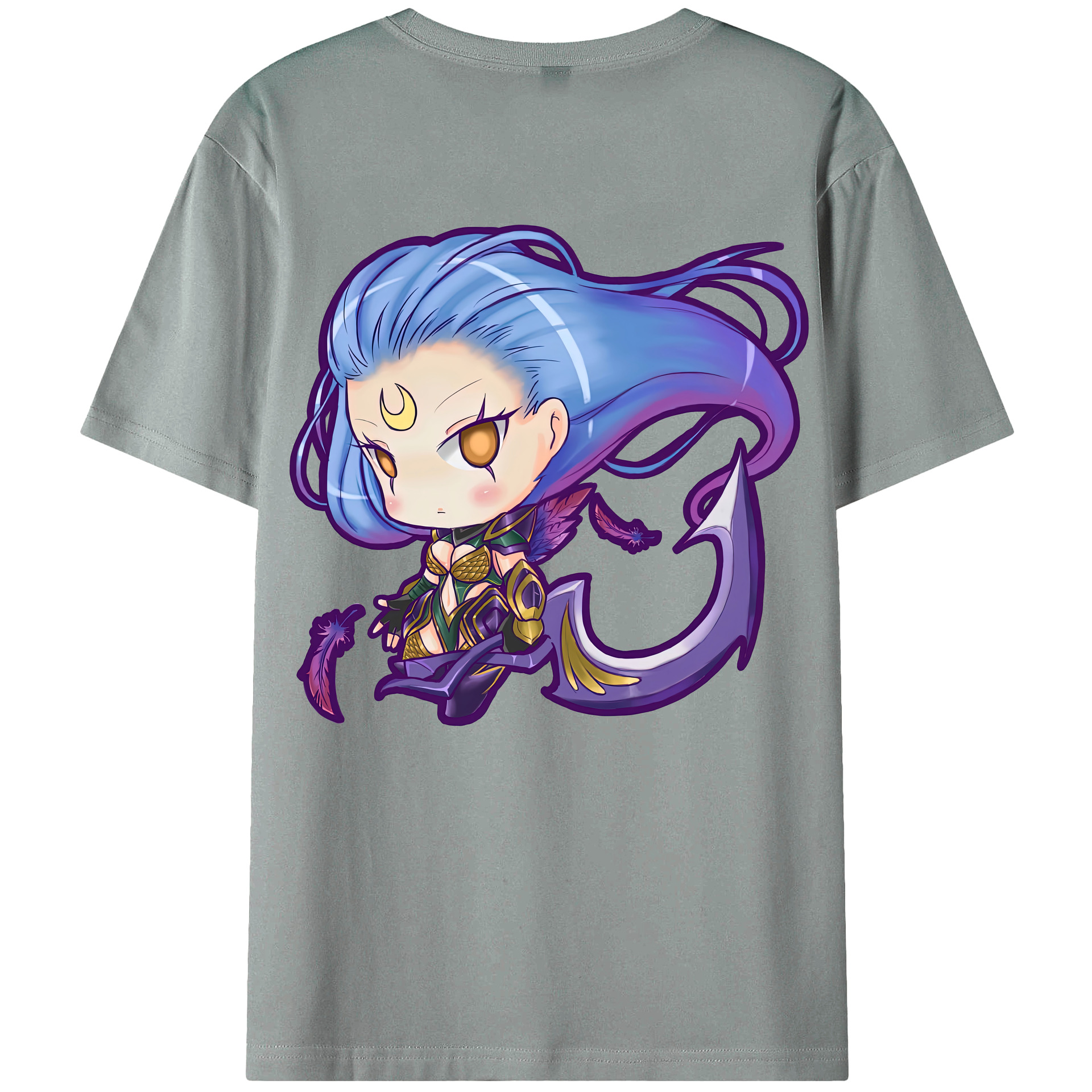 （画像用） リーグ・オブ・レジェンド League of Legends LOL 綿100％ メンズ半袖Tシャツ（バックプリント） 通気性